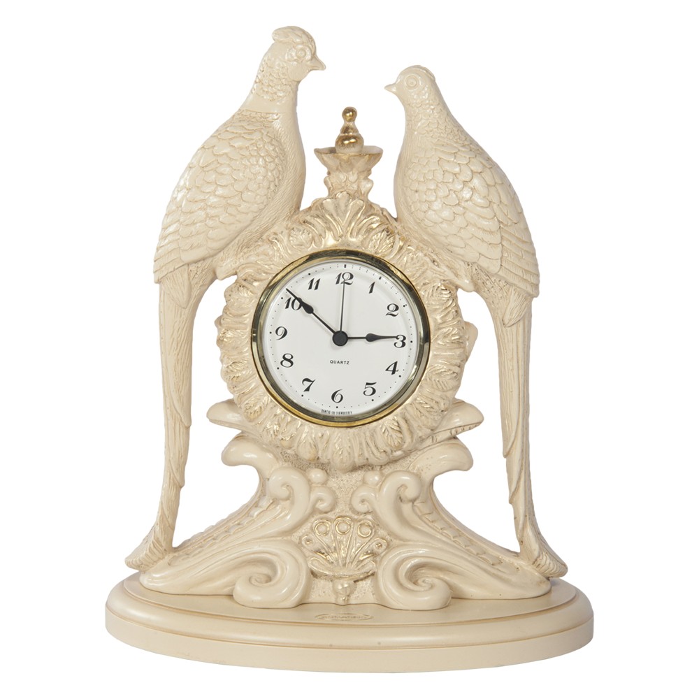 Часы настольные Павлины Айвори - фото, Интернет-магазин часов «Ваше Время»