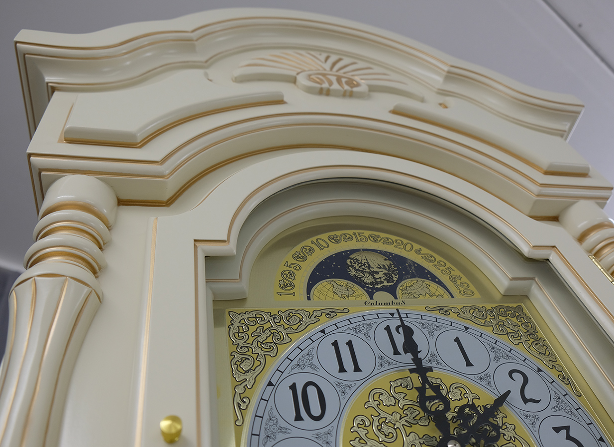 Часы напольные Columbus CR-9702-PG-Iv «Замок Шамбор» ivory - фото, Интернет-магазин часов «Ваше Время»