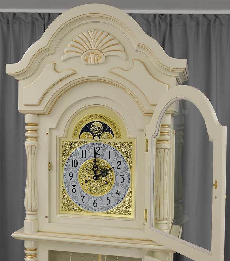 Часы напольные Columbus CR-9702-PG-Iv «Замок Шамбор» ivory - фото, Интернет-магазин часов «Ваше Время»