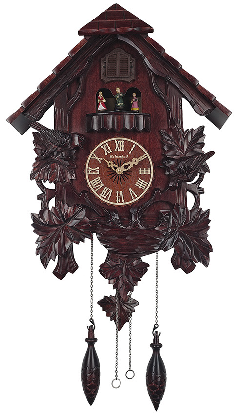 Часы с кукушкой Columbus СQ-039 "Куклы" - фото, Интернет-магазин часов «Ваше Время»