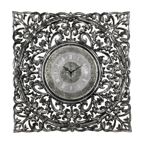Настенные часы Vintage Silver/black 90