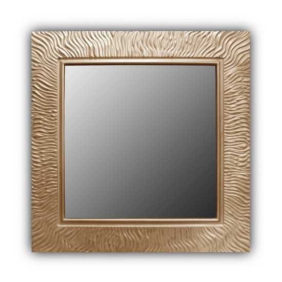 Квадратное Зеркало Wave Qu Gold 90