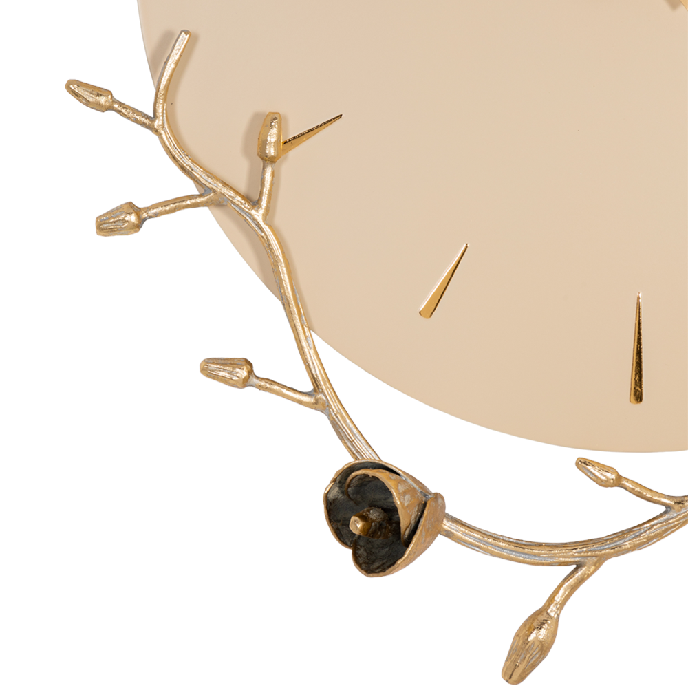 Часы настенные Орхидея Виви Айвори Мраморное золото - фото, Интернет-магазин часов «Ваше Время»