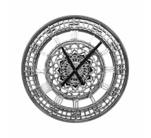 Настенные часы Tower mini Silver Чёрный